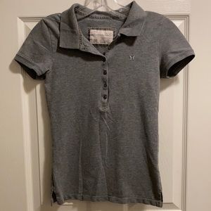 Aeropostale Junior’s Collar Grey Button Polo - Size M
